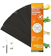 120 Pack Mosquito Repellent Sticks, Deet Free Citronella Incense Sticks Plant-Based, for Outdoor ...