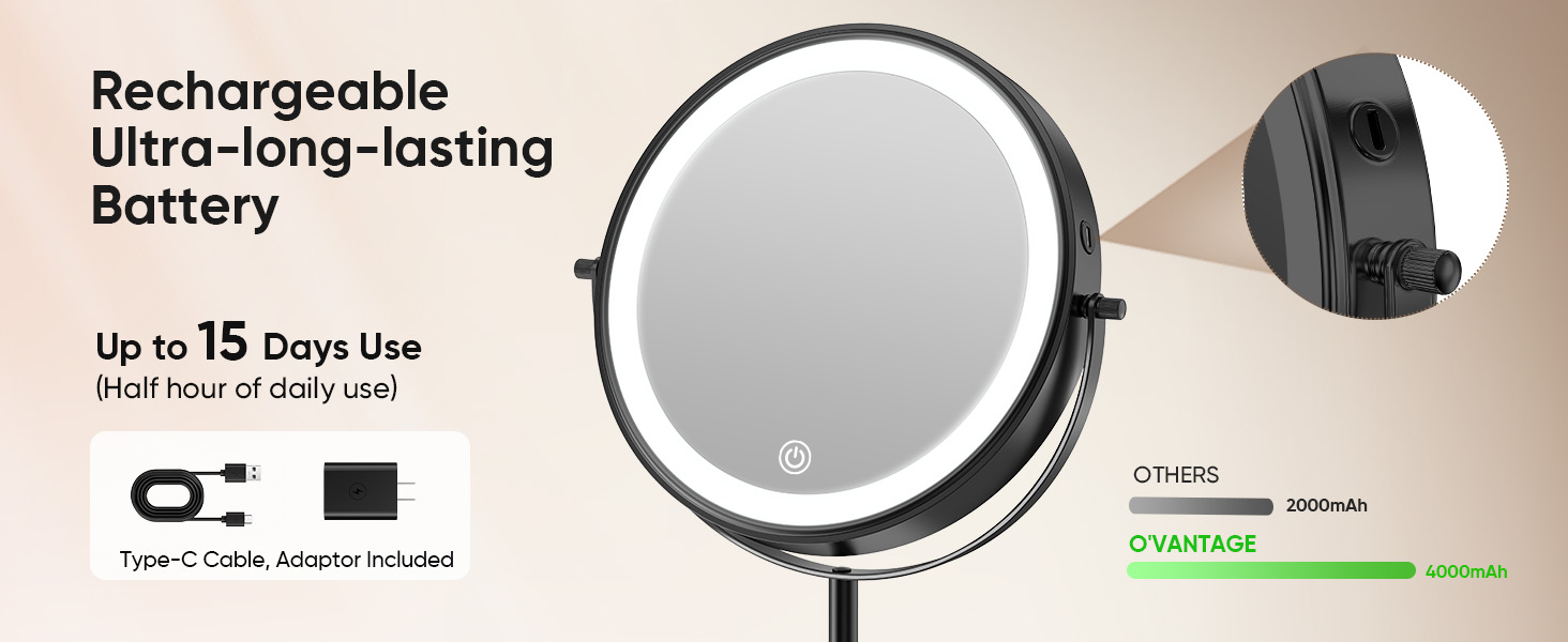 cordless makeup mirror with lights lighted magnifying makeup mirror