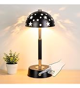 Komothala Cordless Touch Lamp, 4000mAh Rechargeable Battery Operated Table Lamp with 3 Color Mode...