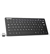 TECKNET 2.4G Wireless Keyboard, Ultra Slim Compact Computer Keyboard with Media Hotkeys, Silent S...