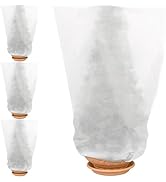 Pack of 4 Plant Protection Non-Weave Fabric Sheet Cover for Winter Frost Cold Garden Greenhouse B...