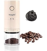 Mongdio Portable Electric Coffee Bean Grinder with 38 Adjustable Settings, Rechargeable Coffee Gr...