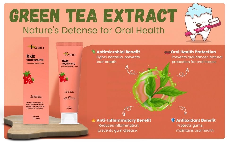 Green Tea Extract in toothpaste for oral health