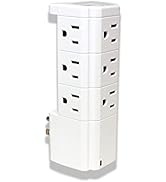 Gabba Goods 9 Outlet Surge Protector with 2 USB Charging Ports, Dual USB Port 9 Wall Outlets Comp...