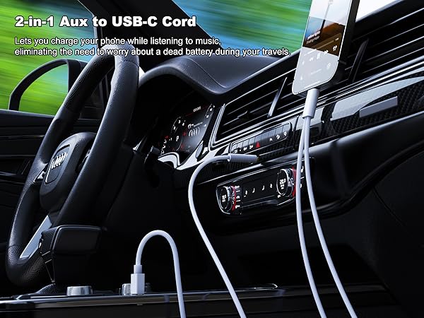 aux to usb c cord for car