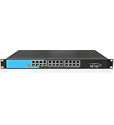 keepLiNK 24 Port Gigabit PoE Switch Unmanaged, with 24 PoE+ Port & 2 SFP Slots, 300W Built-in Pow...
