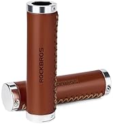 ROCKBROS Leather Bike Handlebar Grips Bicycle Handlebar Grips for 22.2mm Vintage Mountain Bike Fo...