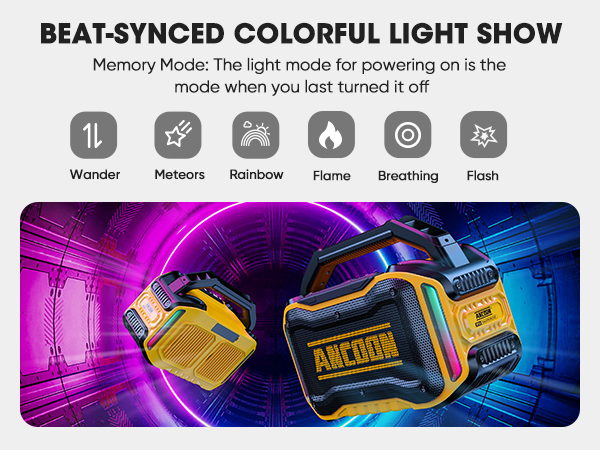 bluetooth speaker with light