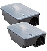 Köder-Discount Mouse &amp; Rat Trap for Outside &amp; Inside – 2 Heavy Duty, Lockable Rat Bait Stations w...