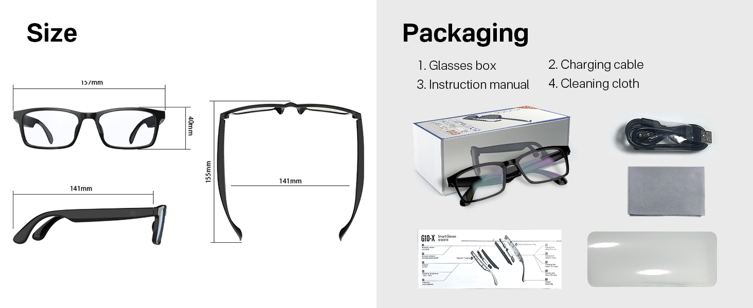 Smart Glasses for Business Students Travel Cycling Running Outdoor Activities Language Learning