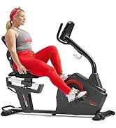 Sunny Health &amp; Fitness Programmable 16 Levels Electro-Magnetic Resistance Recumbent Exercise Bike...