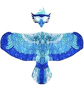 D.Q.Z Eagle Bird Wings Costumes &amp; Mask for Kids Parrot Dress Up Boys Girls Party Favors
