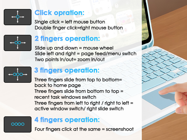 detachable keyboard case for ipad 10th generation 10.9 inch 2022 10th gen ipad cover with touchpad