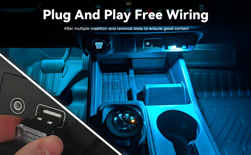 2PCS USB Type C LED Ambient Light