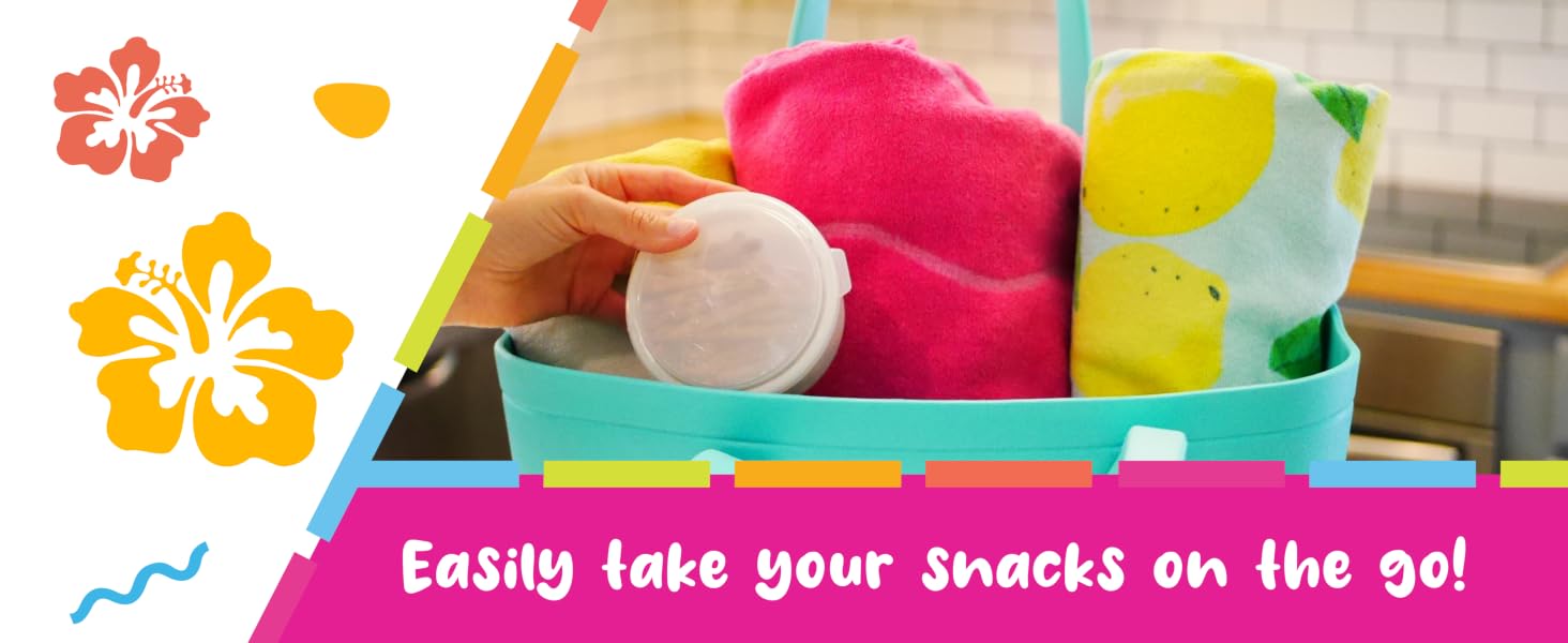 Convenient size with lids to take your snacks on the go