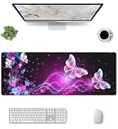Butterfly Mouse Pad XL Large Mousepad Non Slip Rubber Base Desk Mat for Laptop Computer Gaming 31...