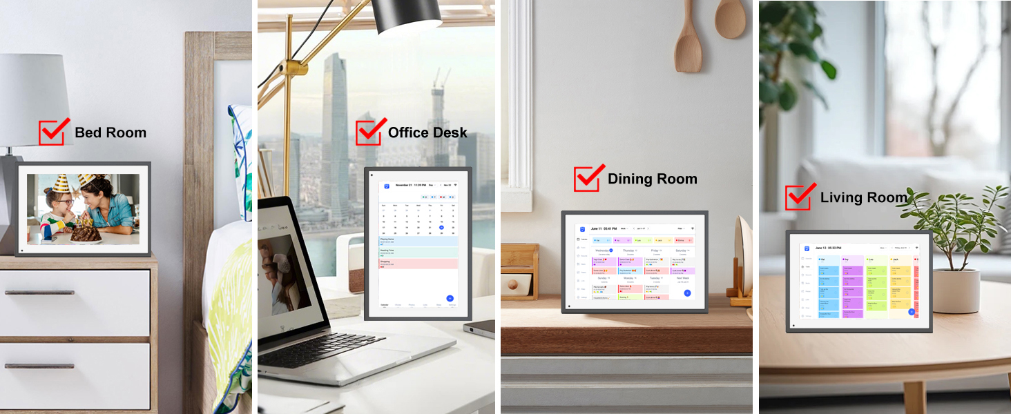 10.1 Inch Digital Calendar Digital Photo Frame Electronic Wall Calendar Chore Chart Wall Planner