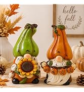 KnomeKo Fall Decorations Pumpkin Gnomes for Home Office Decor Autumn Gift | Cute Fall Decor Resin...