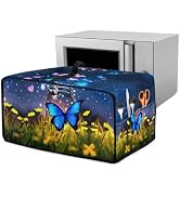 Doojoayie Butterfly Toaster Cover Dust-Proof Small Appliance Covers 6 Slice Stain Resistant Bread...