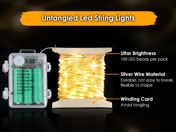 untangle sting lights with paper card