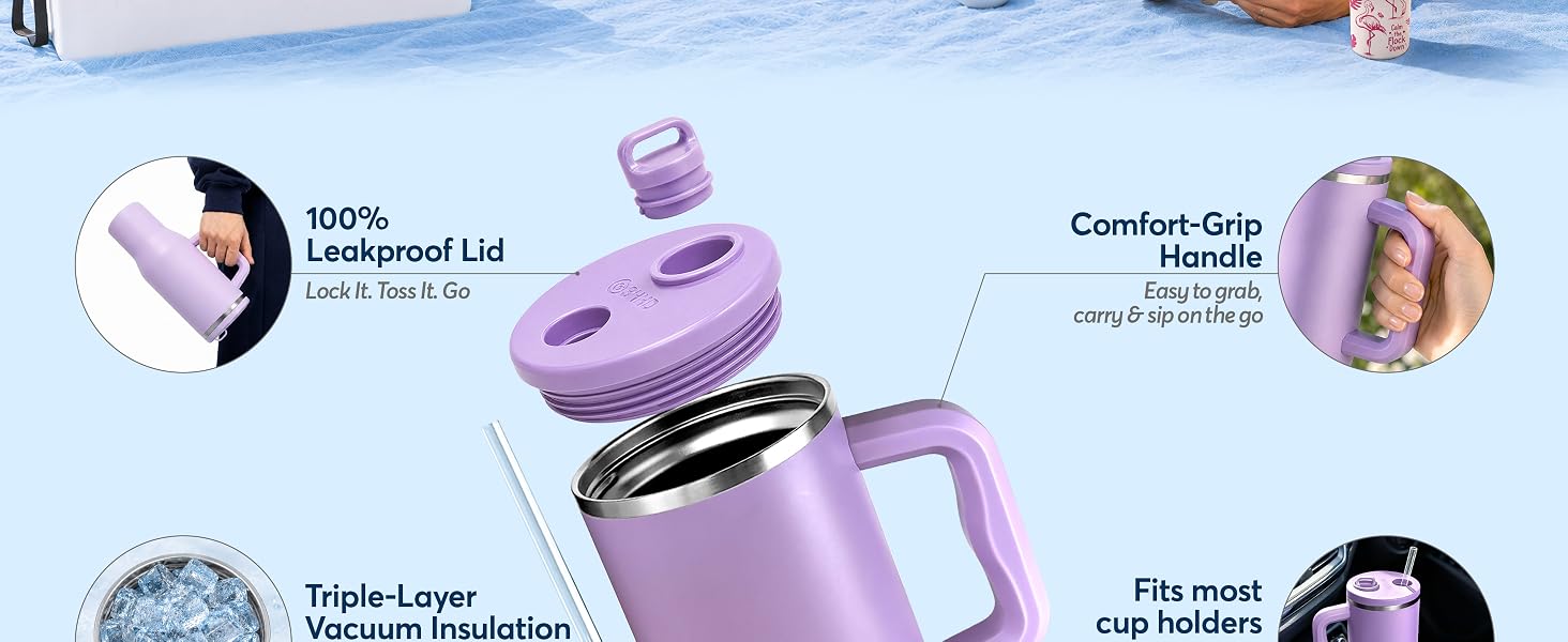 leakproof spill proof cupholders stays cold car cup holder