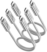 SUMPK 240W USB C to USB C Cable 2FT, Short USBC to USBC Cable, Compatible with iPhone 16/16 Pro/1...