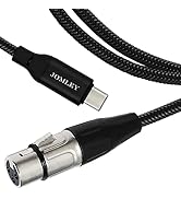 JOMLEY USB C to XLR Cable, USB Type C to XLR Female Microphone Cable, Plug and Play Mic Link Stud...