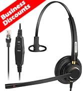 Arama Cisco Phone Headset with Noise Canceling Microphone Mute Switch Telephone Headset Compatibl...