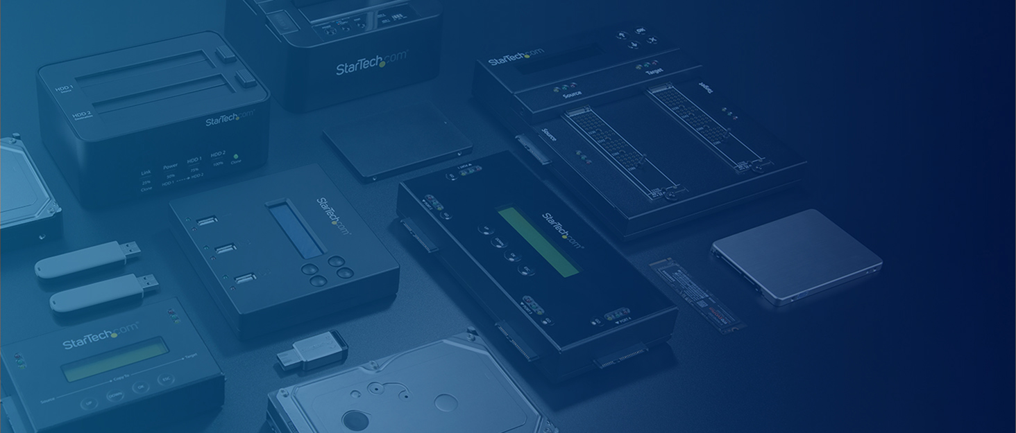category brand page showing different hard drive docks and erasers