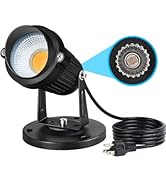 SUNVIE Dusk to Dawn Outdoor Lighting 120V LED Spot Lights Outdoor Landscape Spotlights with Photo...