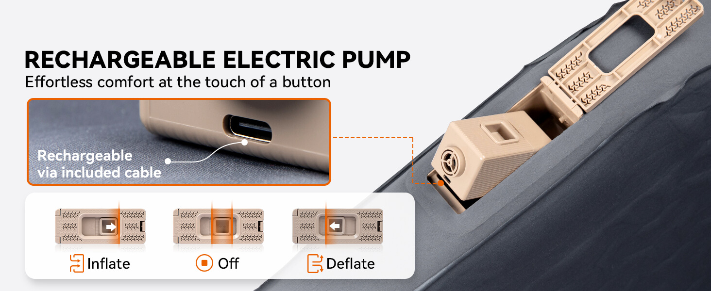 built-in rechargeable Electric pump