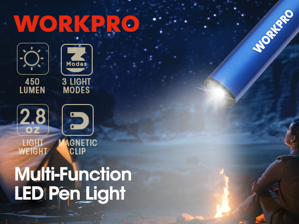 WORKPRO RECHARGEABLE PEN LIGHT