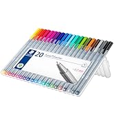 STAEDTLER triplus fineliner, 0.3mm metal-clad tip, ergonomic triangular barrel, for writing, draw...