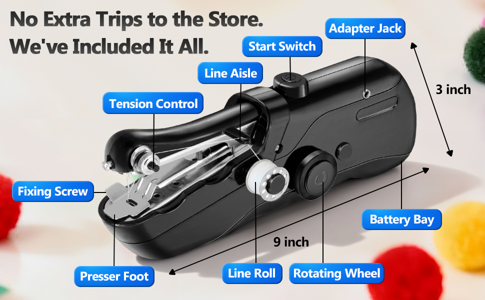 Versatile for Multiple Fabrics fooled by its size; this TMANI handheld sewing machine is highly