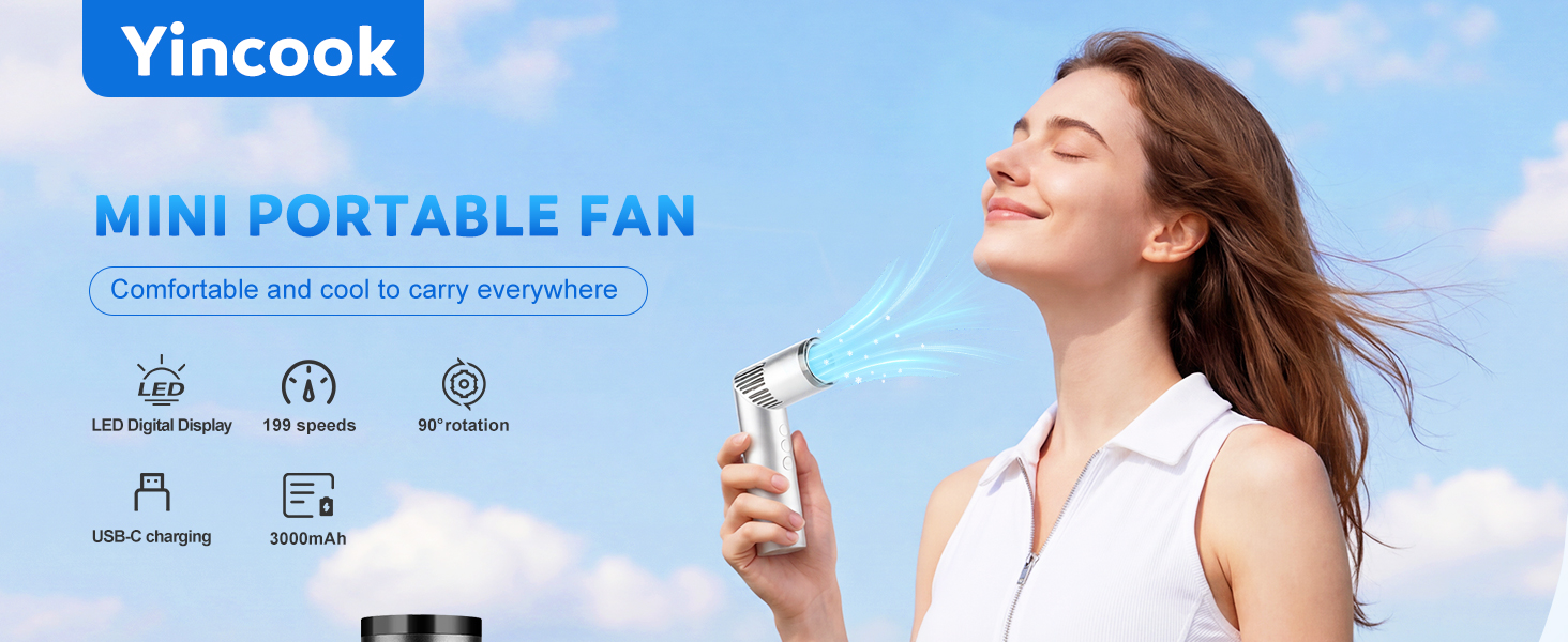 portable fan handheld fan mini fan personal fan rechargeable fan usb fan travel fan small fan