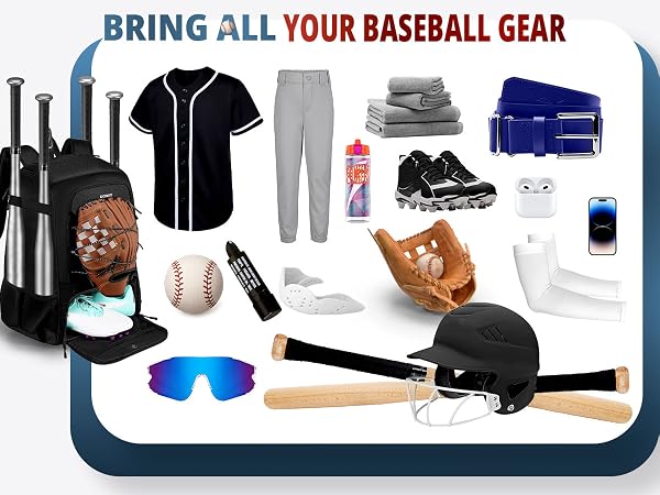 baseball bag softball bag baseball backpack youth baseball bag
