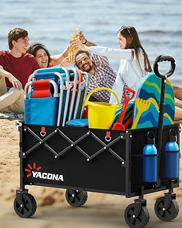 Yozoia 360LBS Heavy-Duty Wagons Carts Foldable