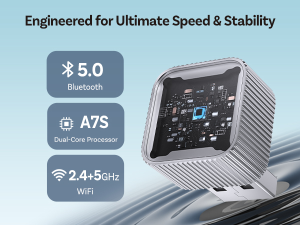 2026 Upgrade Ottocast Mini Cube, 2-in-1 Wireless CarPlay &amp; Android Auto Adapter