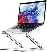 Laptop Stand for Desk, Adjustable Computer Stand with 360° Rotating Base, Ergonomic Laptop Riser ...