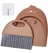 XXFLOWER Mini Dustpan and Brush Set, Small Handheld Dust Pan with Clean Broom for Home, Kitchen, ...