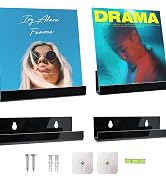 black acrylic vinyl shelves