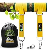 Benicci Safe Tree Swing Hanging Kit (Set of 2) - 10ft Long Straps with Two Alloy Carabiners and 2...