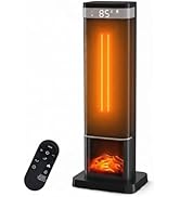 24" Space Heater, 1500W Portable Heaters for Indoor Outdoor Use, Fast Heating with 60° Oscillatio...