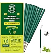 KICKOUTOR Mosquito Repellent Outdoor Patio 12 PCS Natural Citronella Mosquito Incense Sticks DEET...