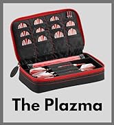 Casemaster Plazma Dart Case for Soft and Steel Tip Darts, Holds 3 Darts and Features Built-In Sto...