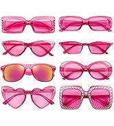Matcheck 8 Mixed Style Colored Sunglasses Pink Classic Retro Party Favors Eyewear Costume Accesso...