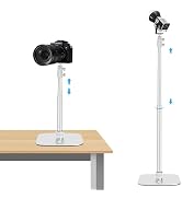 Ailight TS50 Camera Stand, 12.6 to 53.1 in Height, Universal 1/4" to 3/8" Screw Adapter with Swiv...
