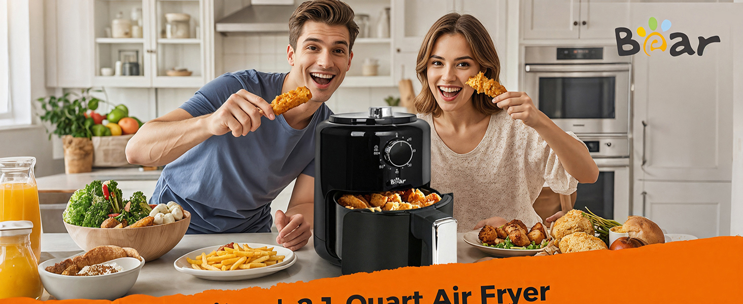 bear small air fryer 2.1qt