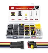 Nilight 10 Kits 4 Pin Electrical Connector ?Male Female Terminal Wire Connector 4 Position Waterp...