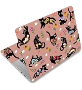 SUPERDANT Laptop Skin Sticker Black Cat Flowers Laptop Decals Personalized Universal Notebook Com...